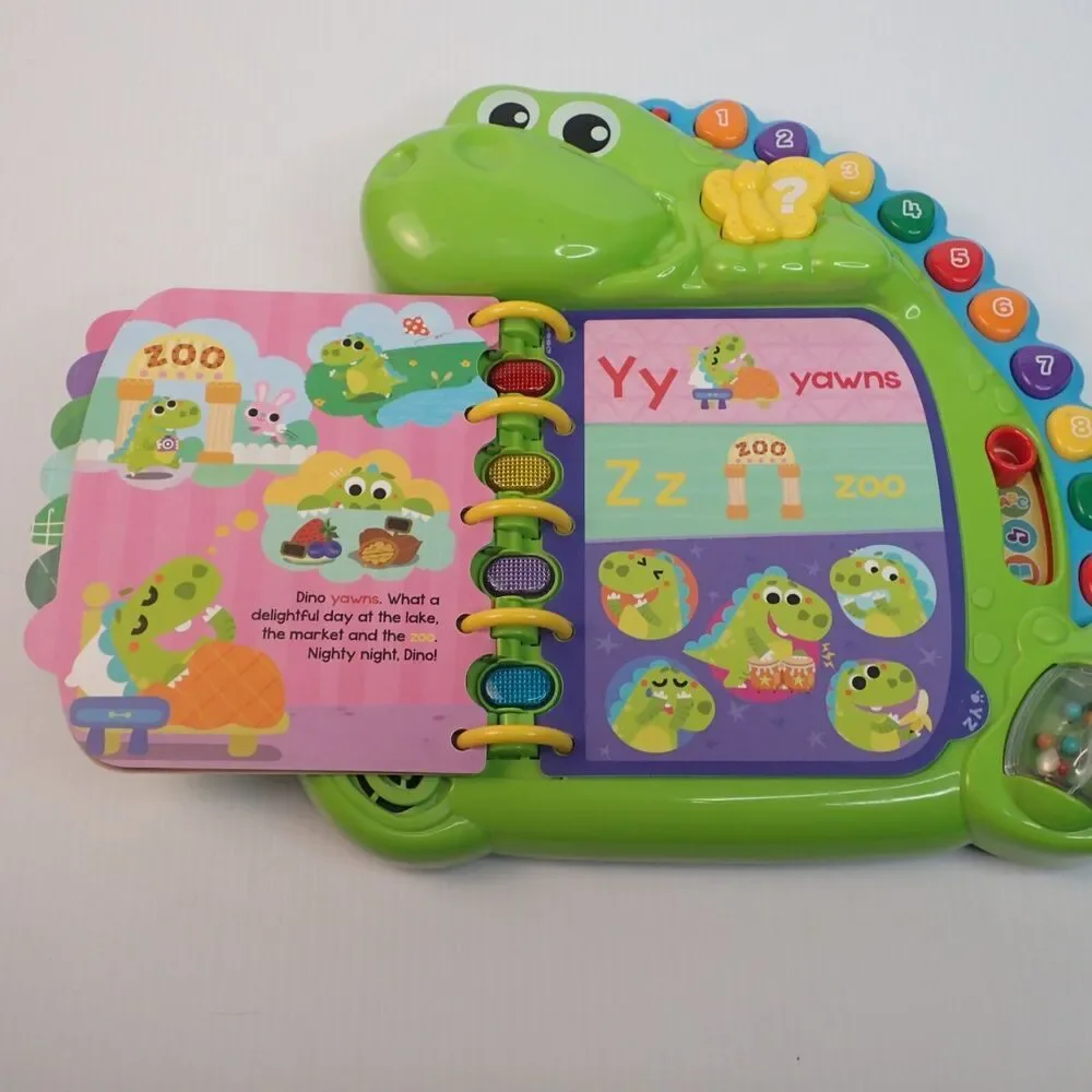 LeapFrog Dino's Delightful Day Alphabet Book Learning Toy Reading Counting
